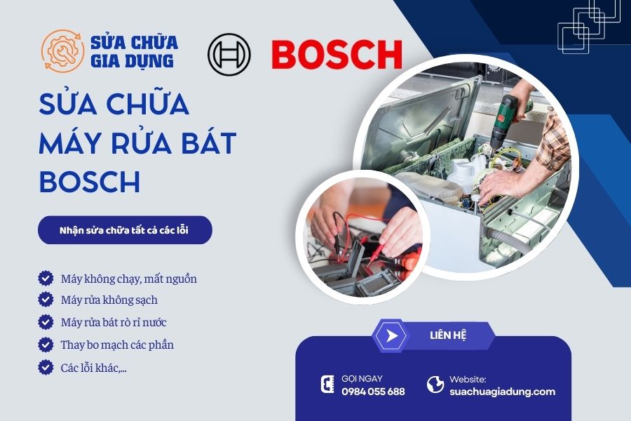 Sửa máy rửa bát Bosch tại nhà Hà Nội
