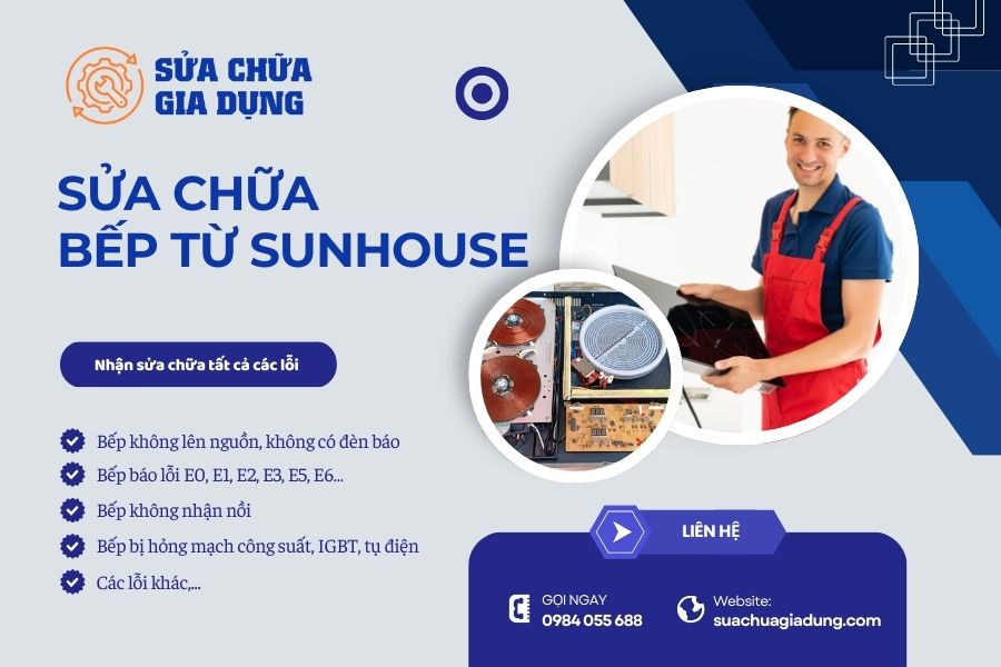 Sửa bếp từ Sunhouse tại nhà Hà Nội