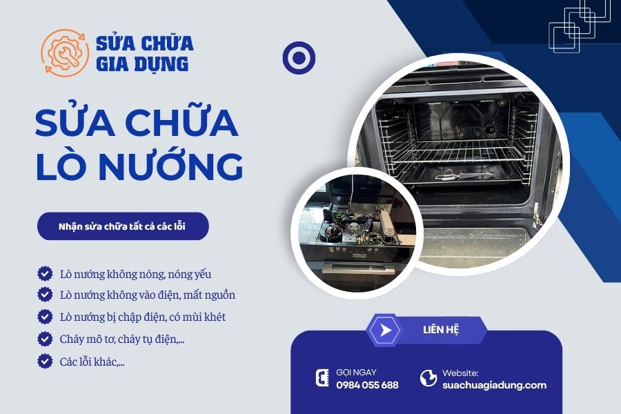 Sửa lò nướng tại nhà Hà Nội – Đến sau 30 phút - Sửa trong ngày